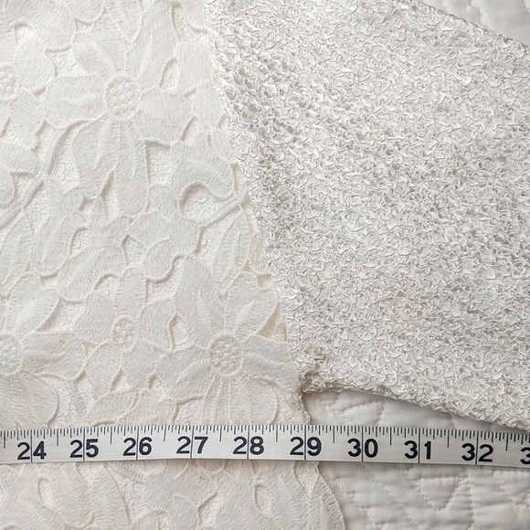 โข Patchington Lacy White Blouse Elegant Top, Size 3X, Like New - Picture 7 of 9